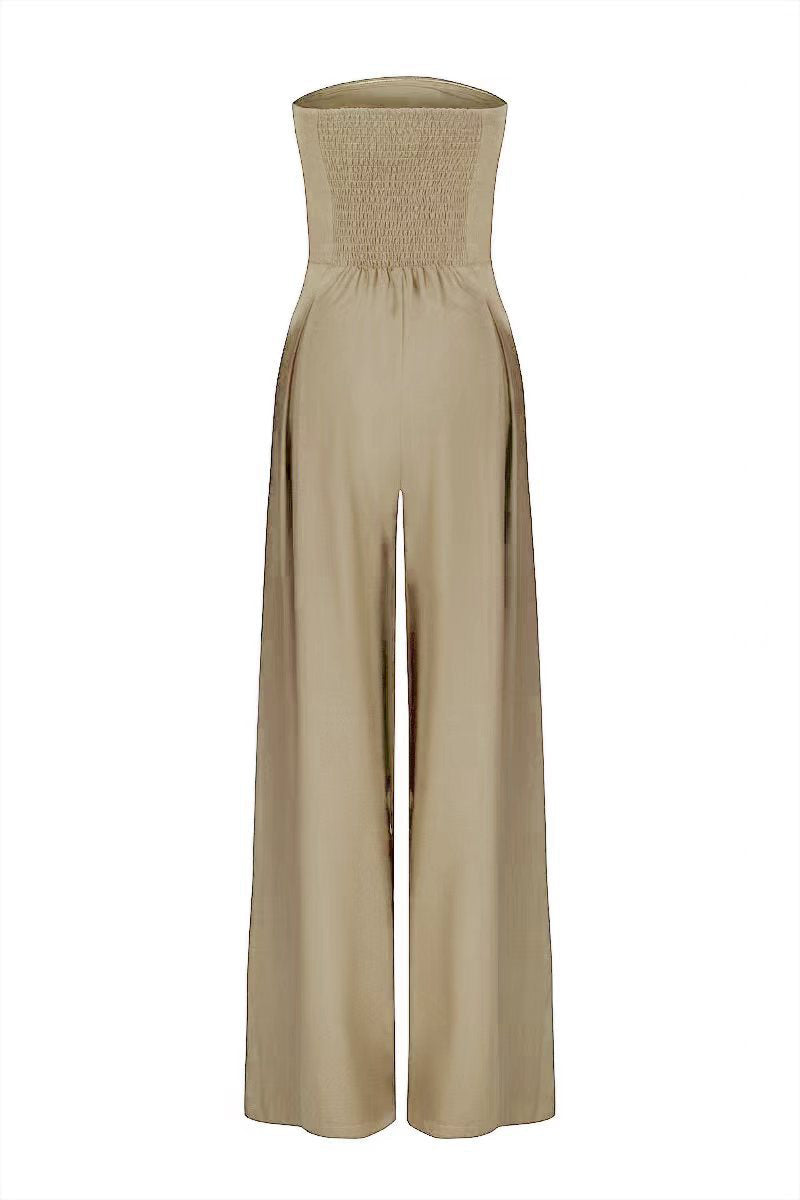 Women's Strapless Wide-Leg Jumpsuit
