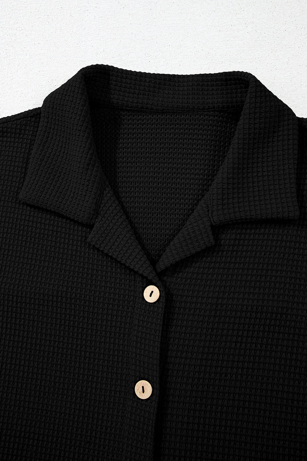 Rose Red Textured Buttoned Shirt & Pants Set