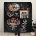 Personalized Couple Fleece Throw Blanket/Quilt - Upload Photo - Christmas Gift Idea For Couple/Him/Her - I Love You To The Moon And Back