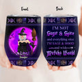 Personalized Witch Besties Wine Tumbler - Gift Idea For Halloween/Witch Lovers/Friends - Up to 5 Girls - We're Not Beautiful Disasters Or Hot Messes