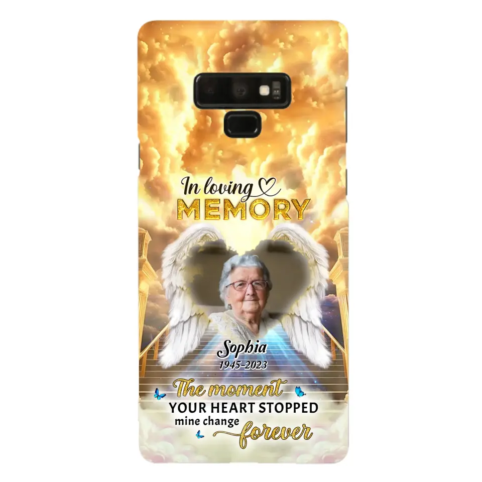 Personalized Photo Memorial Phone Case - Memorial Gift For Loss Of Family Member - The Moment Your Heart Stopped Mine Changed Forever - iPhone/Samsung