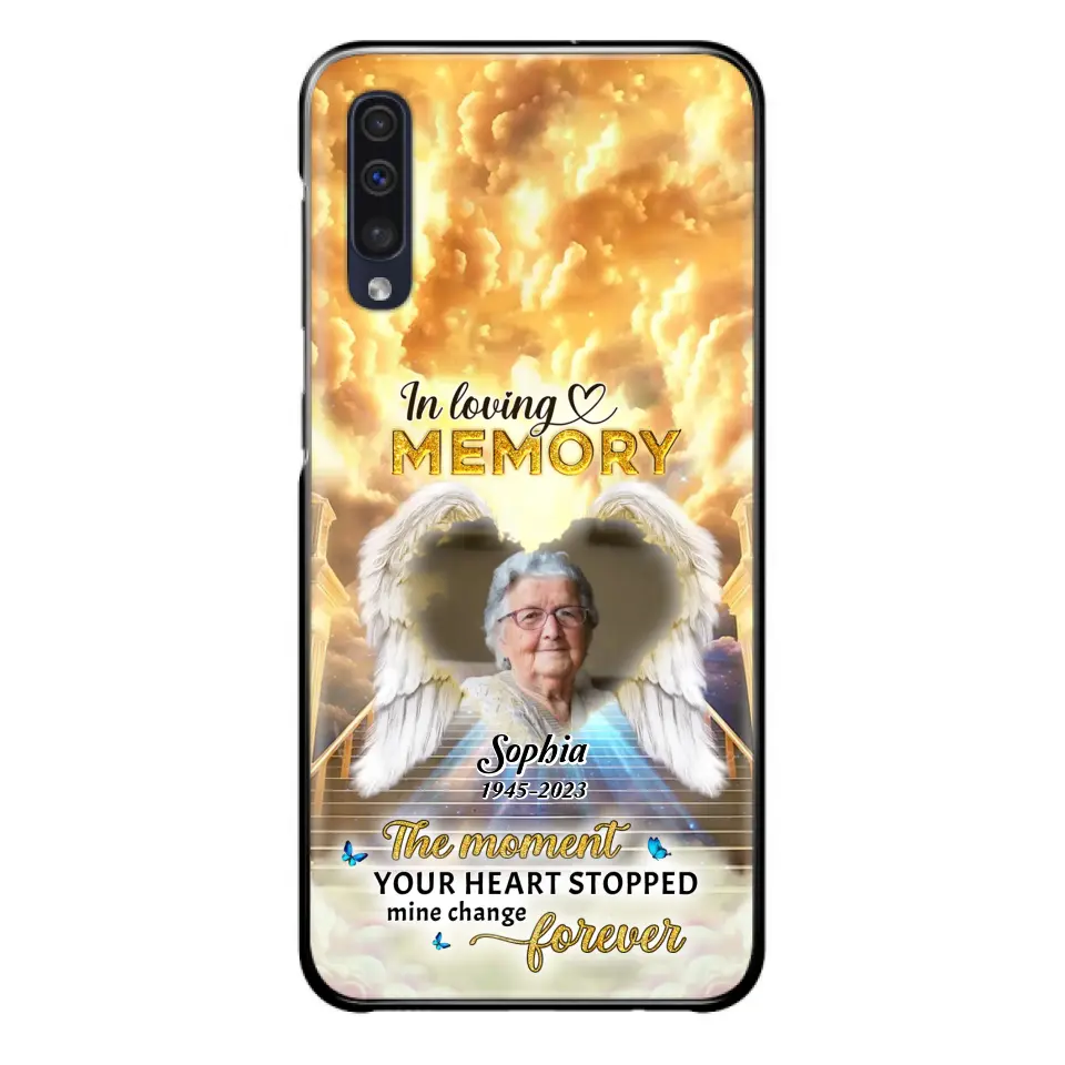 Personalized Photo Memorial Phone Case - Memorial Gift For Loss Of Family Member - The Moment Your Heart Stopped Mine Changed Forever - iPhone/Samsung