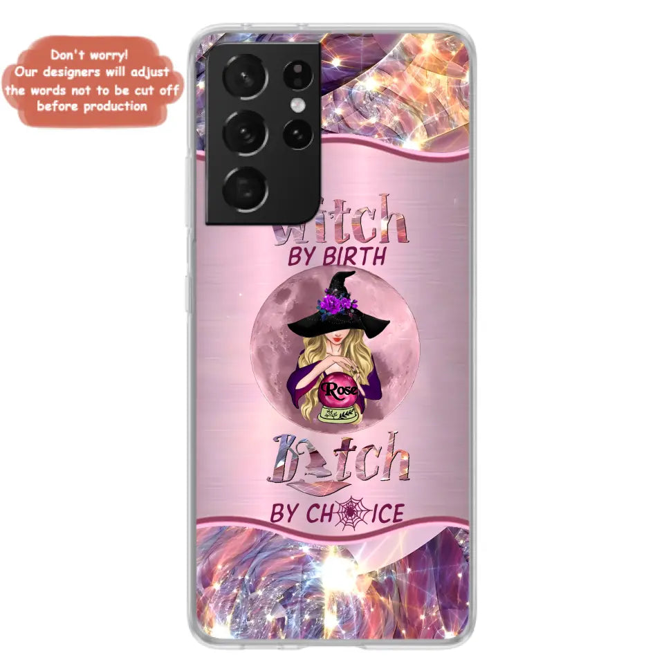 Witch By Birth Phone Case Personalized Halloween Gift for Her