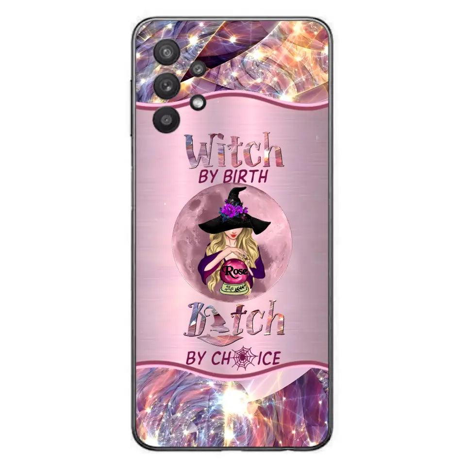 Witch By Birth Phone Case Personalized Halloween Gift for Her