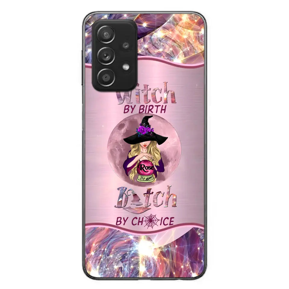 Witch By Birth Phone Case Personalized Halloween Gift for Her
