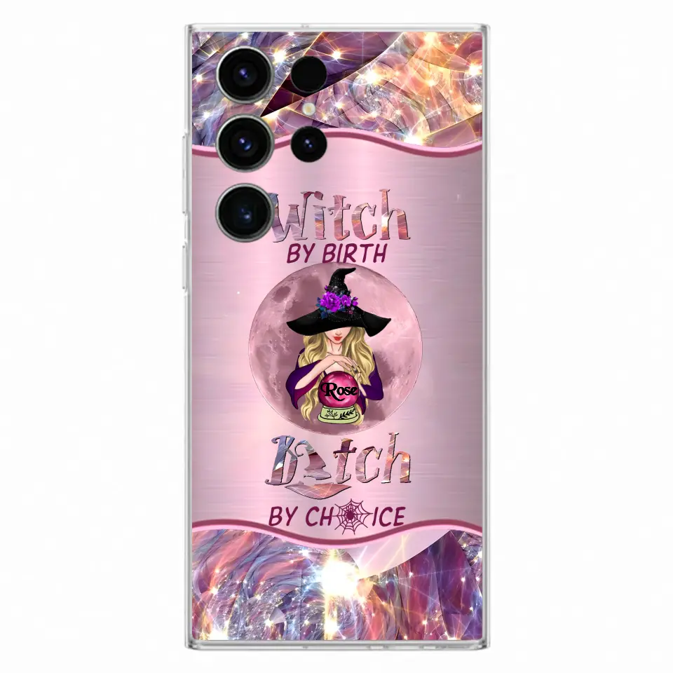 Witch By Birth Phone Case Personalized Halloween Gift for Her