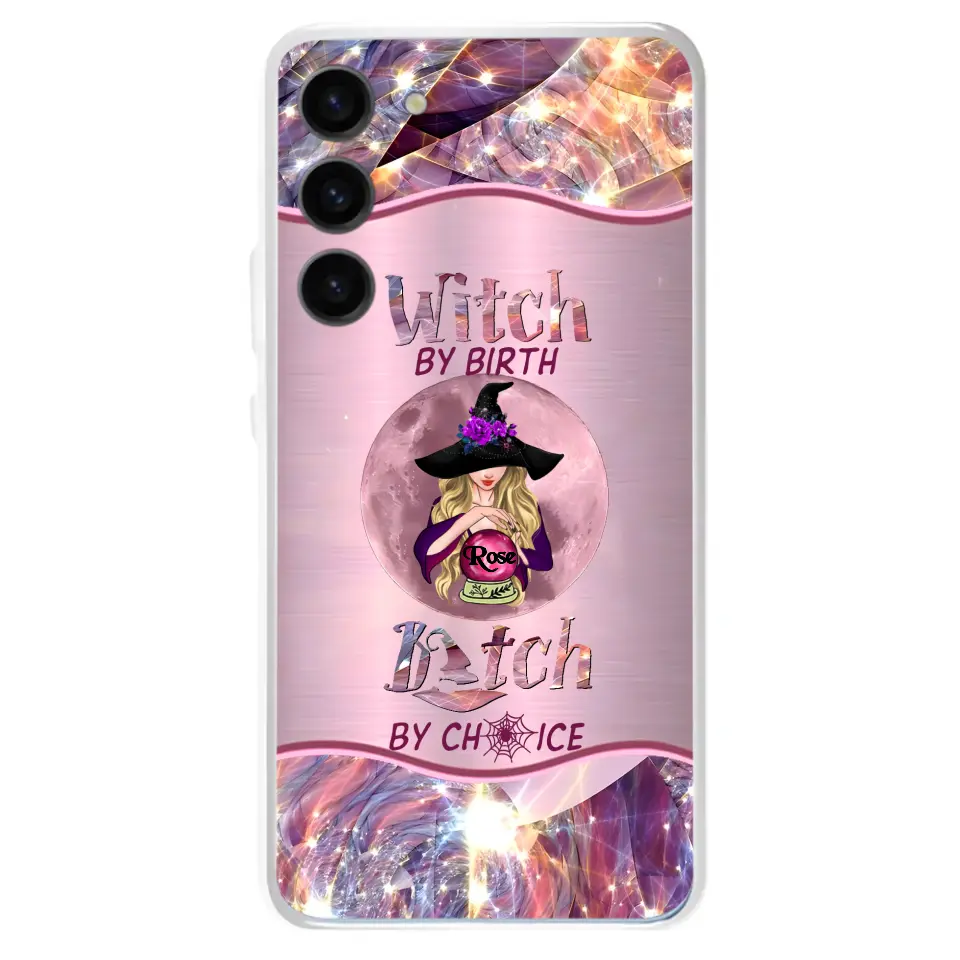 Witch By Birth Phone Case Personalized Halloween Gift for Her