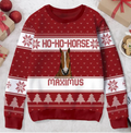 Personalized Horse Sweater - Christmas Gift For Horse Lover - Up To 3 Horses - Ho Ho Horse