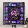 Personalized Witch Quilt/Fleece Blanket - Halloween Gift Idea For Witch Lovers - In A World Full Of Princesses Be A Witch
