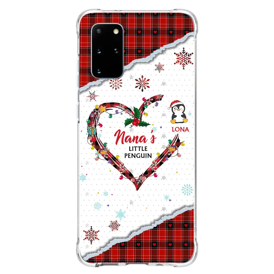 Personalized Christmas Nana Phone Case - Gift Idea For Grandma - Up to 10 Penguins -  Case For iPhone/Samsung