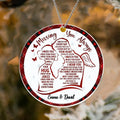 Personalized Couple Circle Acrylic Ornament - Memorial Gift Idea For Couple - Missing You Always I Miss Your Voice