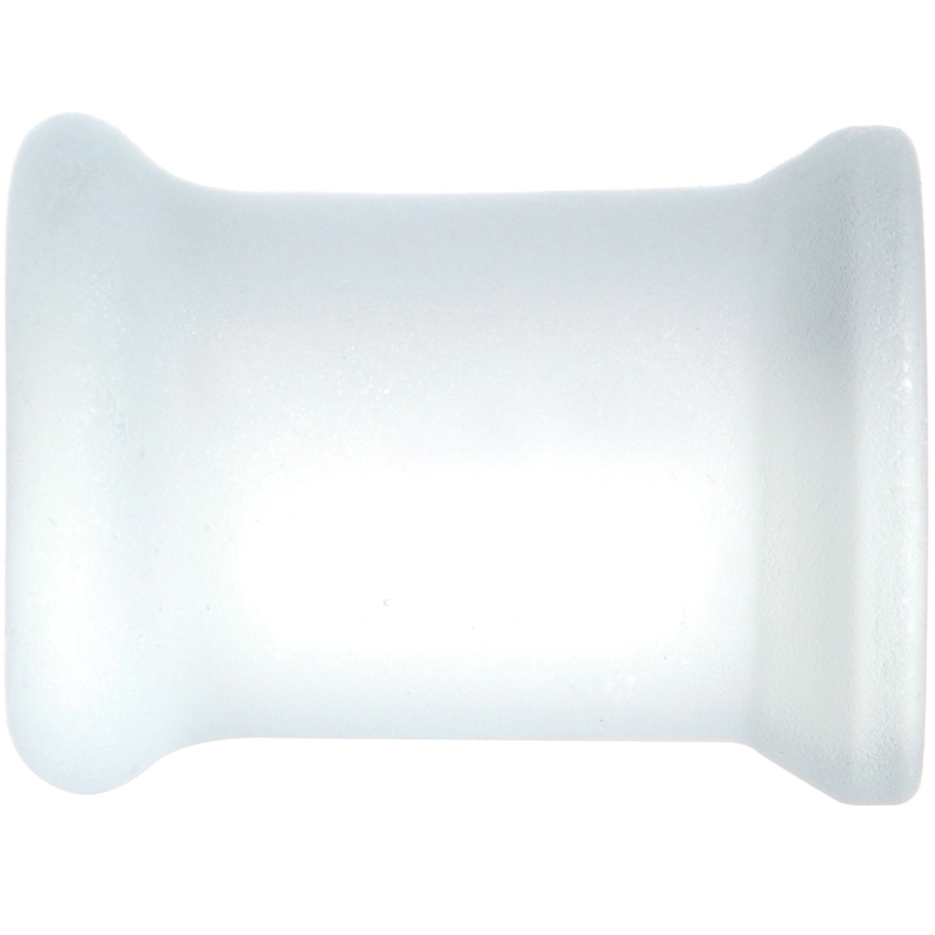 White Matte Glass Alien Head Double Flare Plug Set - Image 4