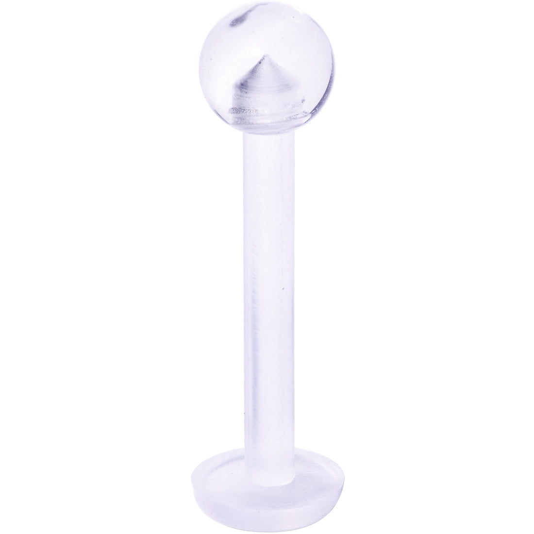 14G 1/2 Clear Flexible Bioplast Straight Barbell Retainer