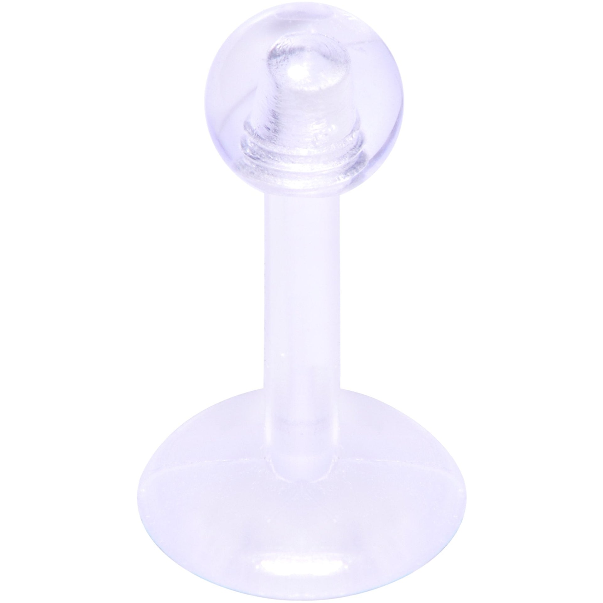 16G 1/4 Clear Flexible Bioplast Labret Monroe Tragus Retainer