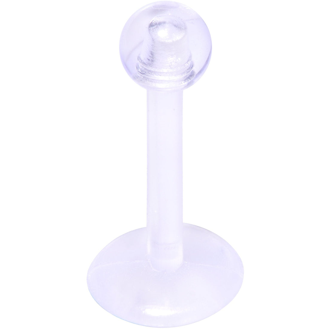 16G 5/16 Clear Flexible Bioplast Labret Monroe Tragus Retainer