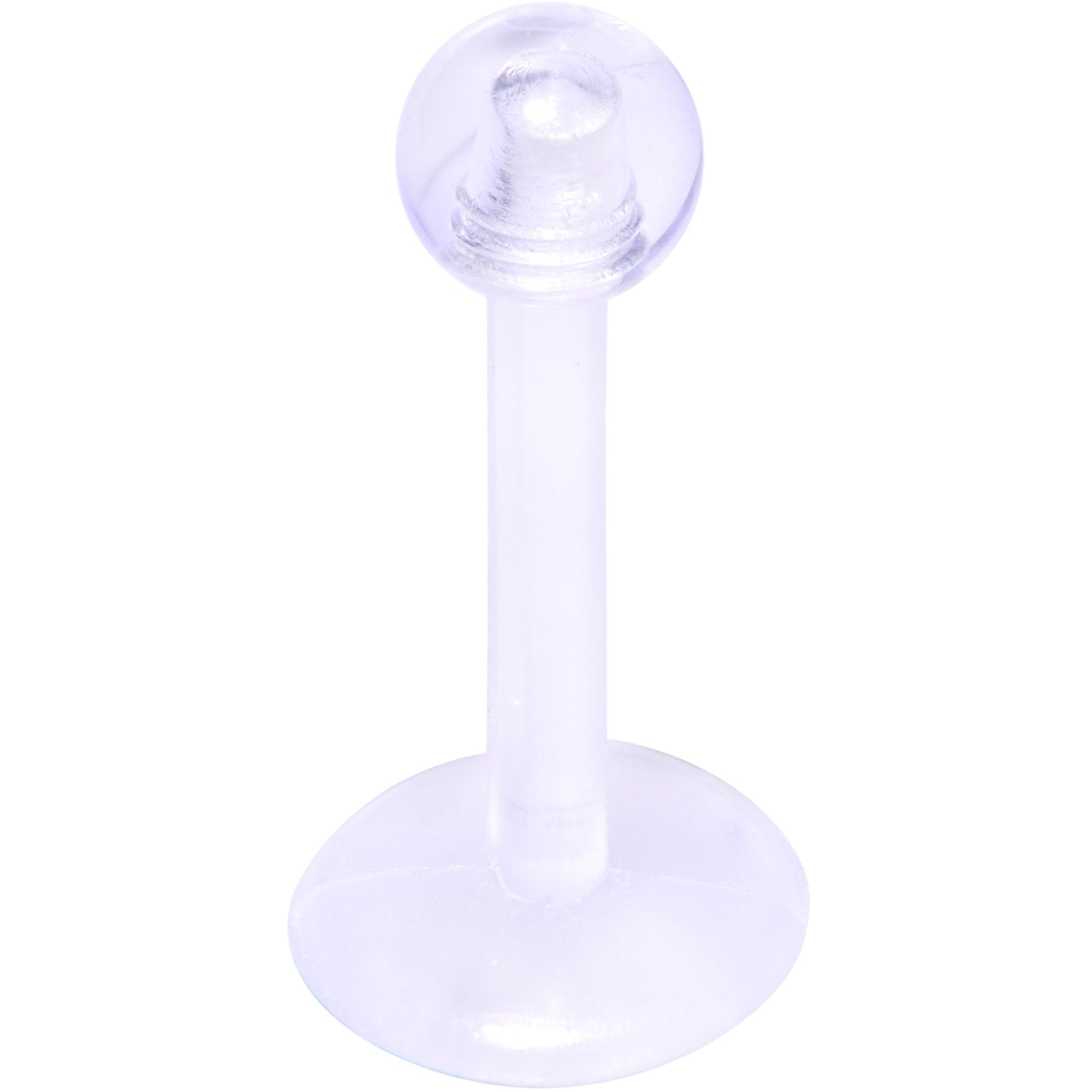 16G 5/16 Clear Flexible Bioplast Labret Monroe Tragus Retainer