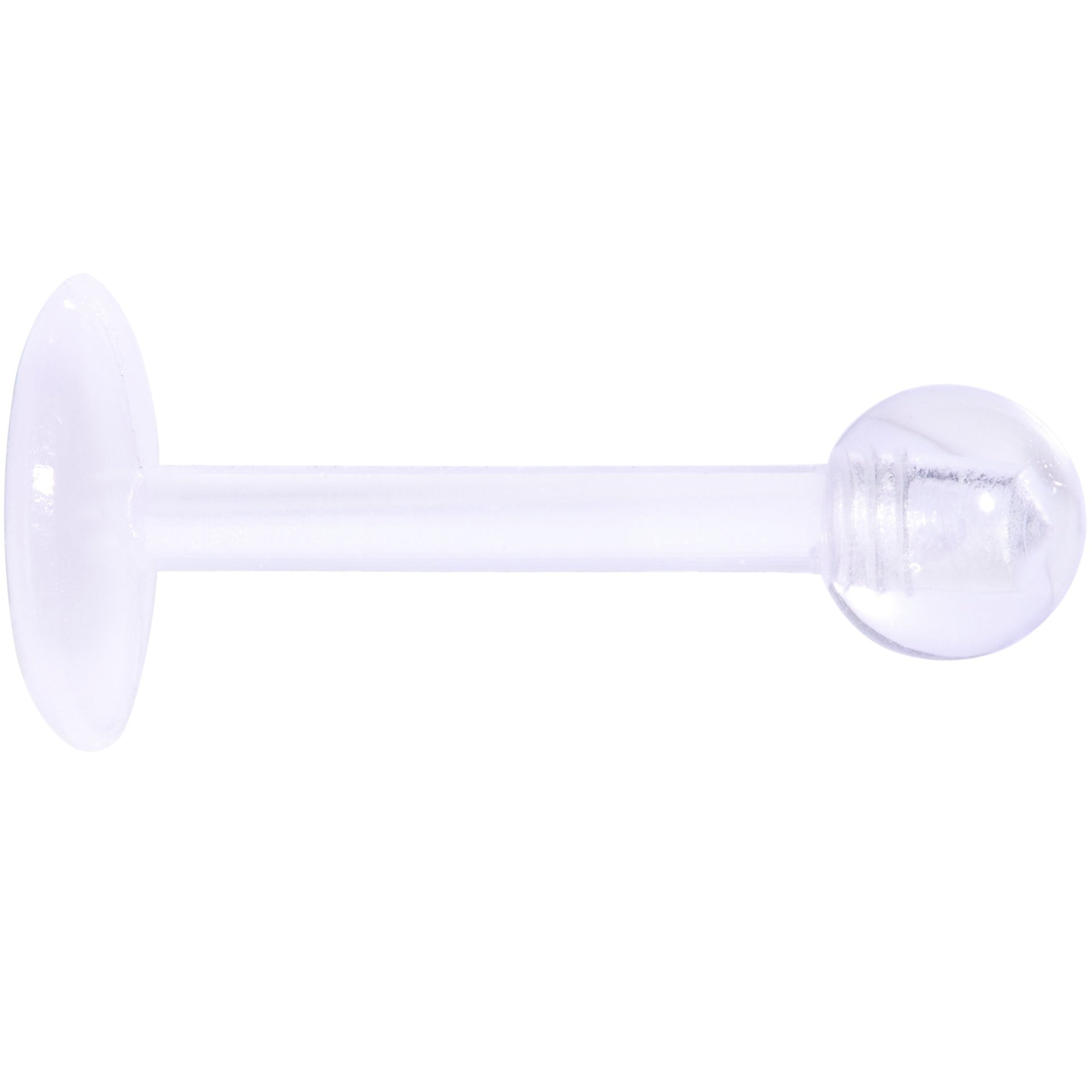 16G 5/16 Clear Flexible Bioplast Labret Monroe Tragus Retainer