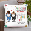 Personalized Friends Pillow Cover - Gift Idea For Besties - Friendship Is Like Pissing Your Pants