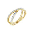 Valérie Gold Vermeil Diamond Criss Cross Ring