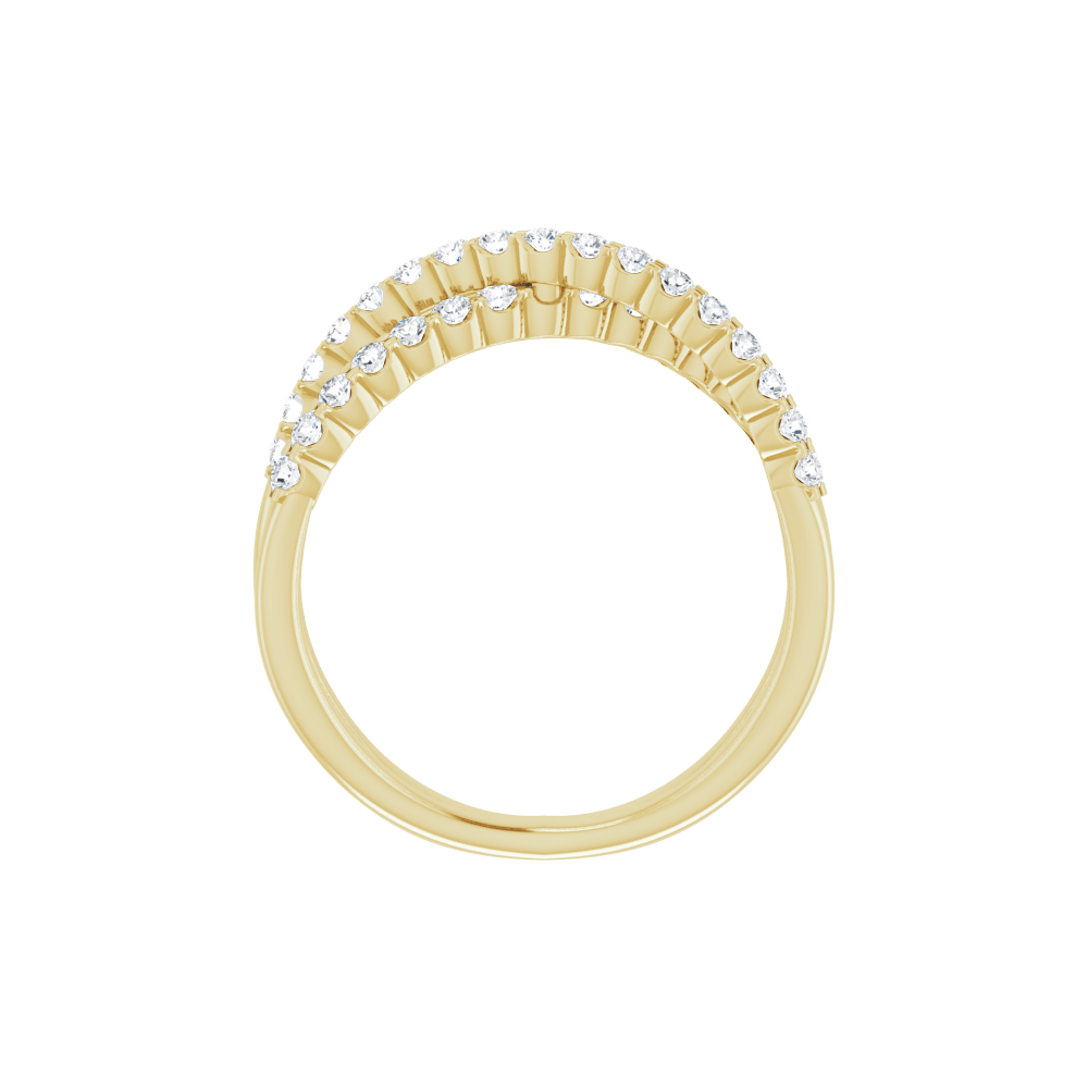 Valérie Gold Vermeil Diamond Criss Cross Ring