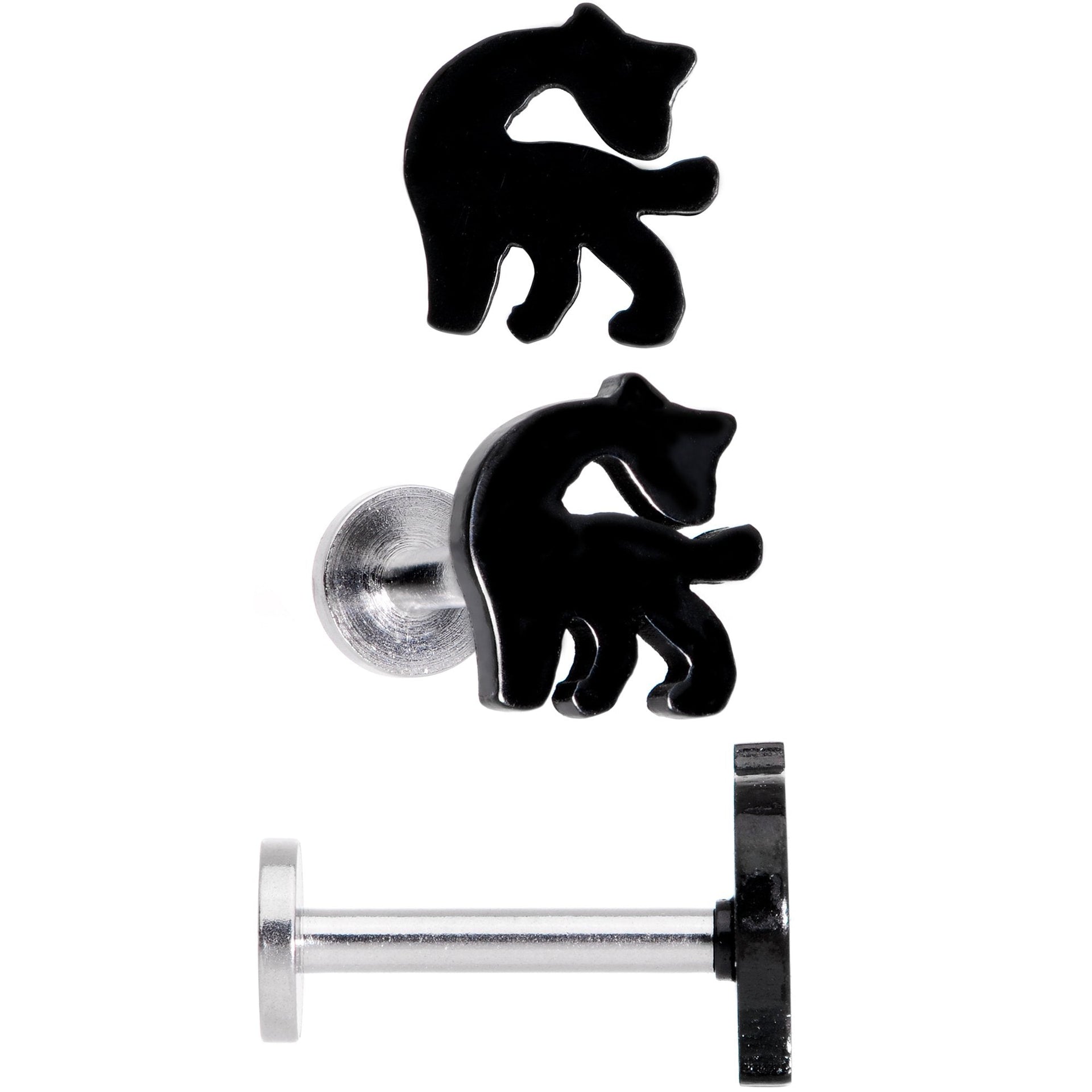 16G 5/16 Multicolor Internally Threaded Giraffe Labret Set of 4