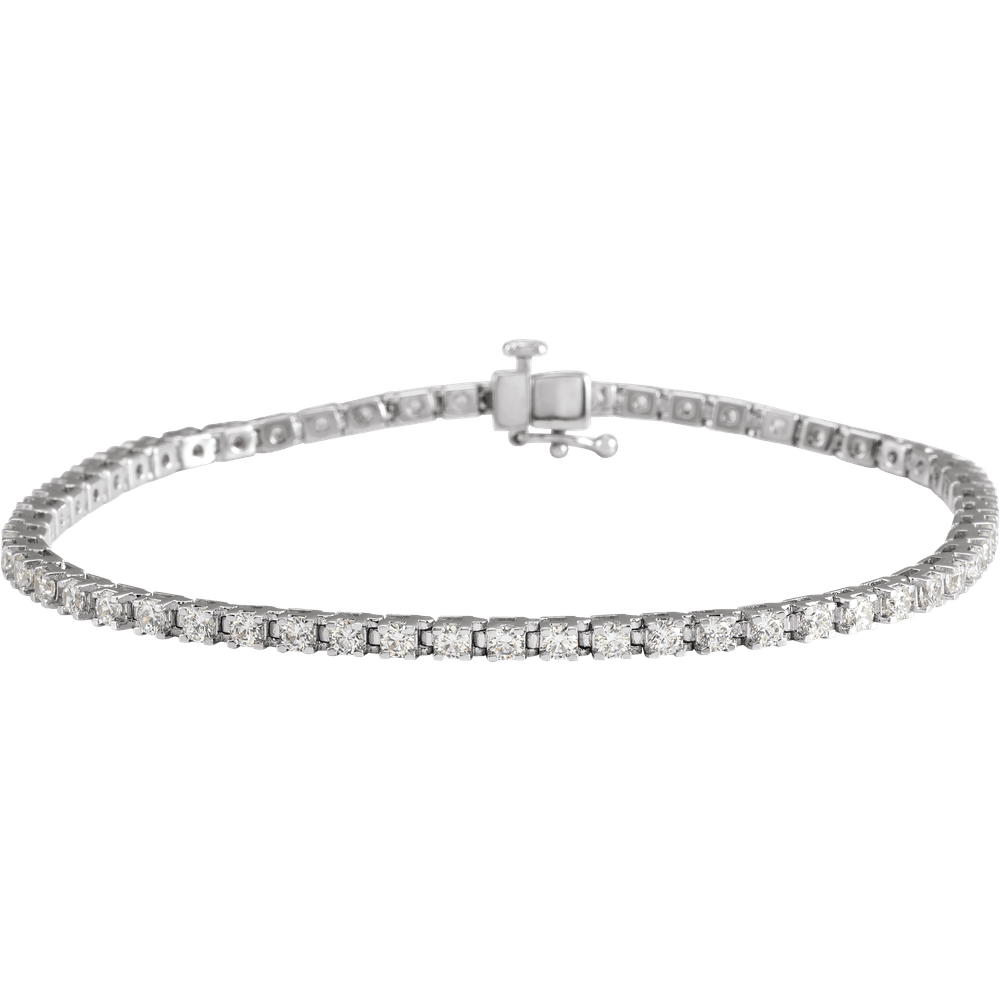 Élysia 3 CTW diamond tennis bracelet in 14K white gold.