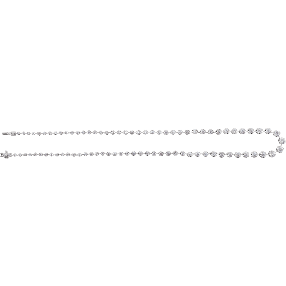 Ligne Éclat Royale 14K White Gold Diamond Line Necklace