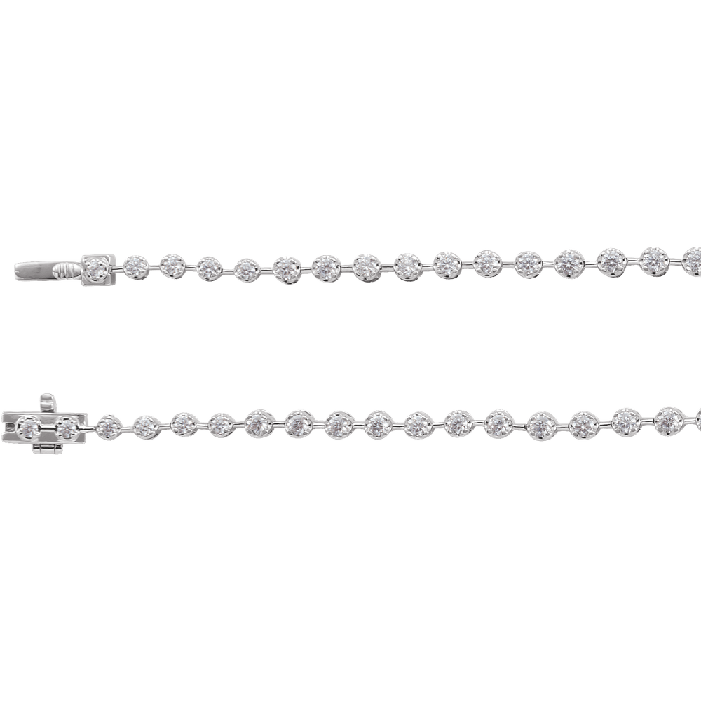 Ligne Éclat Royale 14K White Gold Diamond Line Necklace