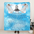 Personalized Memorial Fleece Throw Blanket & Quilt - Upload Photo - Memorial Gift Idea For Family Member - I Never Left You