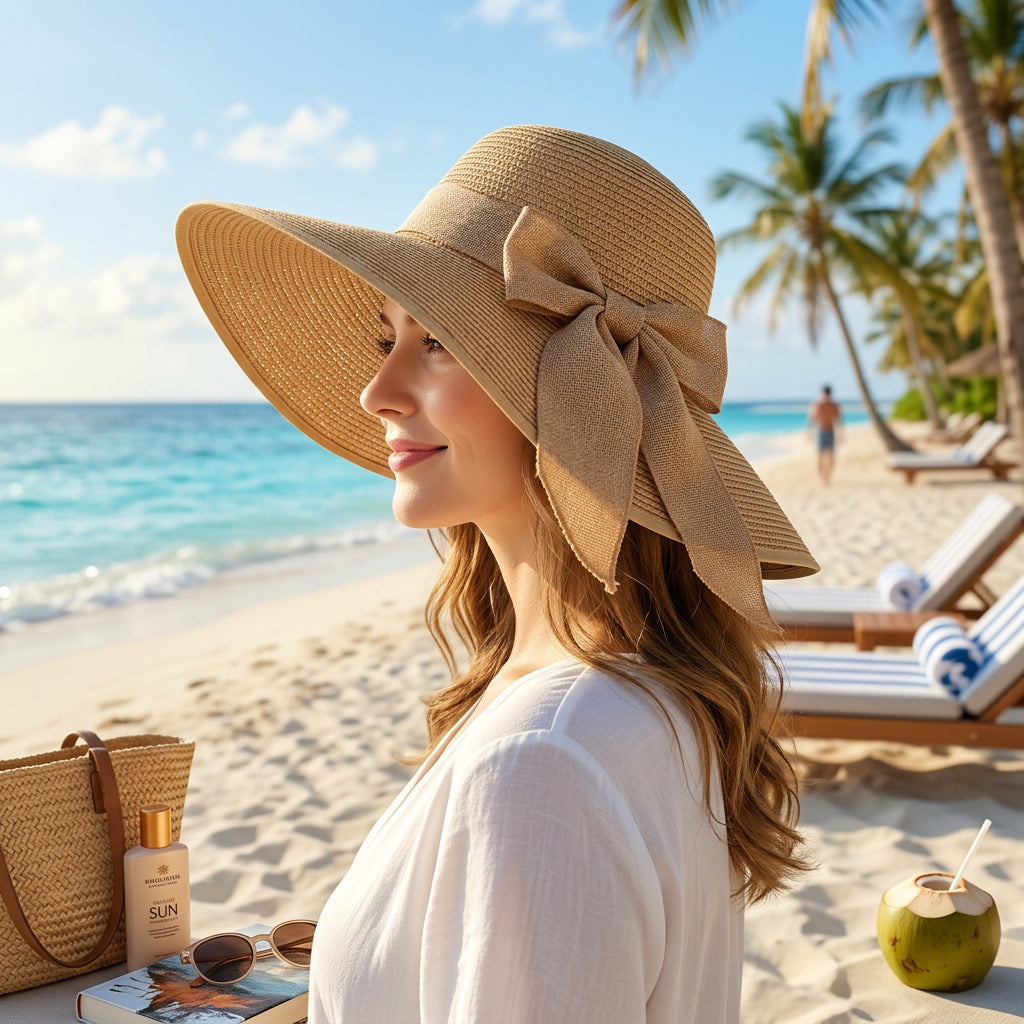 Big Brim Straw Beach Hat – Wide Brim Women’s Sun Hat