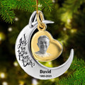 Personalized Memorial Photo Acrylic Ornament - Memorial Gift Idea for Christmas - I Love You To The Moon & Back