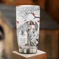 Personalized Angel Memorial Tumbler - Upload Photo - Memorial Gift Idea For Family Member - Always Loved Never Forgotten Forever Missed