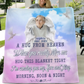 Personalized Memorial Quilt/Fleece Throw Blanket - Upload Photo - Memorial Gift Idea For Family Member - I'm Sending You My Love And Hug