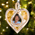 Personalized Heart Infinity Photo Memorial Acrylic Ornament - Memorial Gift Idea For Family Member - Upload Photo - Always On My Mind Forever In My Heart