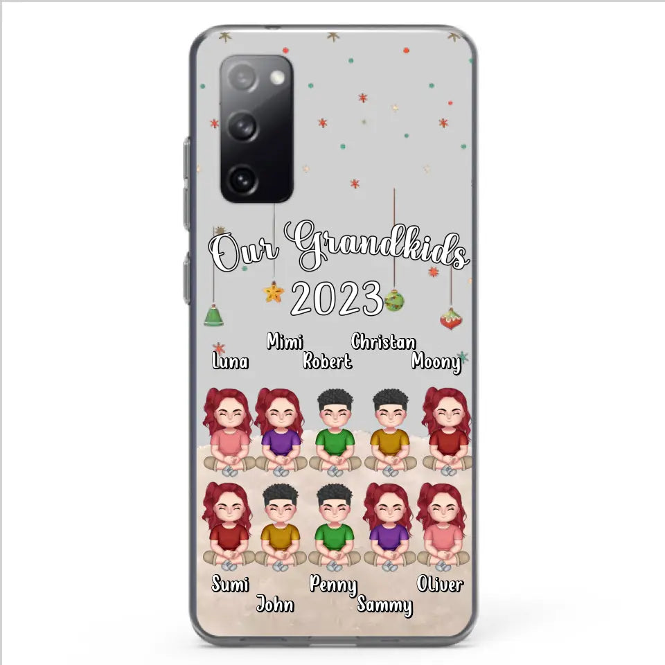 Personalized Grandkids Phone Case - Gift Idea For Grandma - Up to 10 Grandkids - Our Grandkids 2023