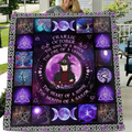 Personalized Witch Male Fleece Throw Blanket & Quilt - Halloween Gift Idea For Witch Lovers - October The Fire Of A Lioness