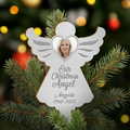 Personalized Memorial Angel Tree Topper - Upload Photo - Memorial Gift Idea for Christmas - Our Christmas Angel