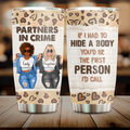 Personalized Besties Tumbler - Gift Idea For Friends/Sisters/Besties - Partners In Crime