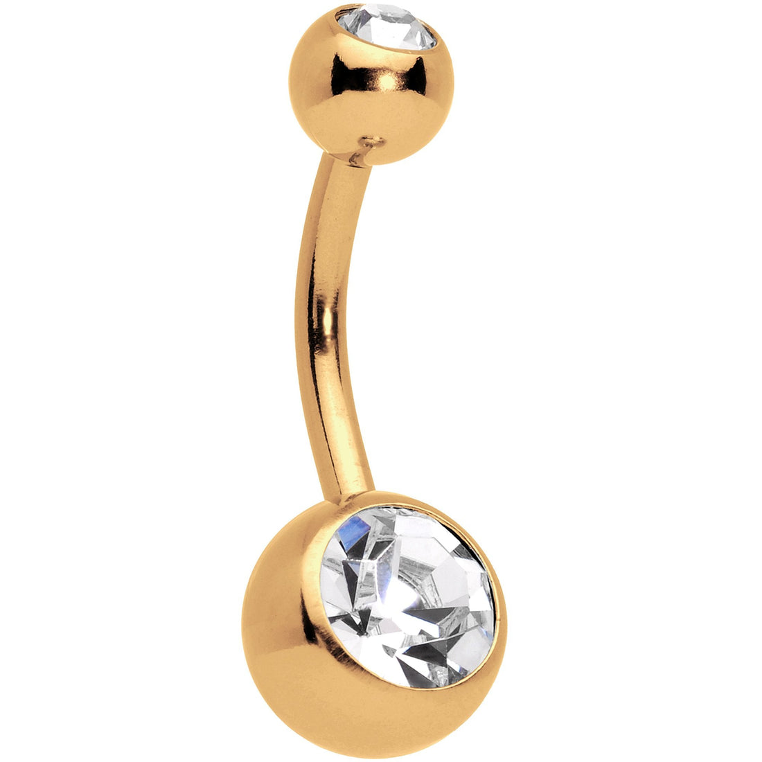 Winter Snowflake Belly Ring Set of 4 in Gold and Silver Tone - Image 3