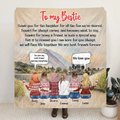 Personalized Best Friends Conversation Blanket - Up To 6 Bestie - Best Gift For Friends/Bestie
