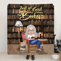 Personalized Reading Book Girl Fleece Throw Blanket/Quilt - Gift For Best Friend/Reading Lovers - Just A Girl Who Loves Books