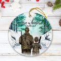 Personalized Hunting Ornament - Single Parent With 1 Kid/Couple/Solo Man/Woman - Best Gift For Hunting Lovers