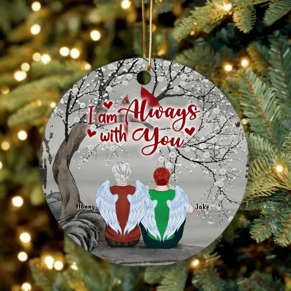 Personalized Memorial Family Ornament - Daughter/Son With Parents - Memorial Gift For Family Members - I Am Always With You
