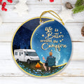 Personalized Camping Moon Ornament - Man/Woman/Couple - Best Gift For Camping Lover - Life Is Better Around The Camfire