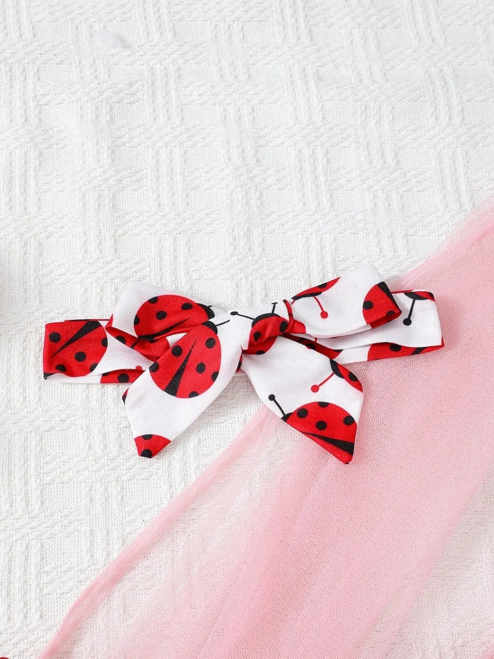 Children's Headband, Round Neck Ruffle Sleeve Top and Pants Set