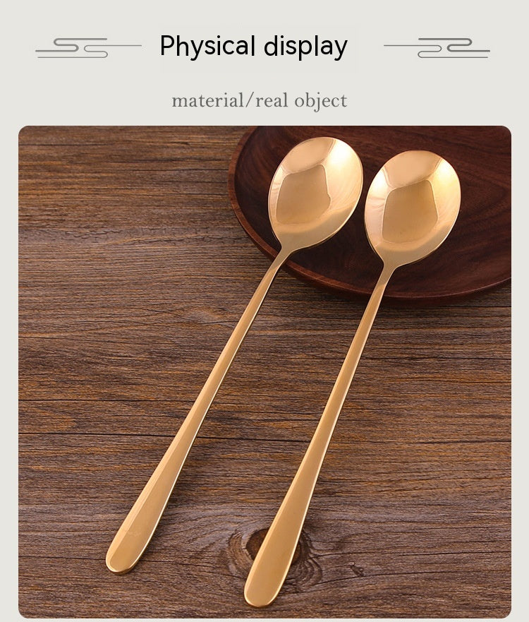 Pure Copper Spoon Supplement Copper Tableware Eating Spoon