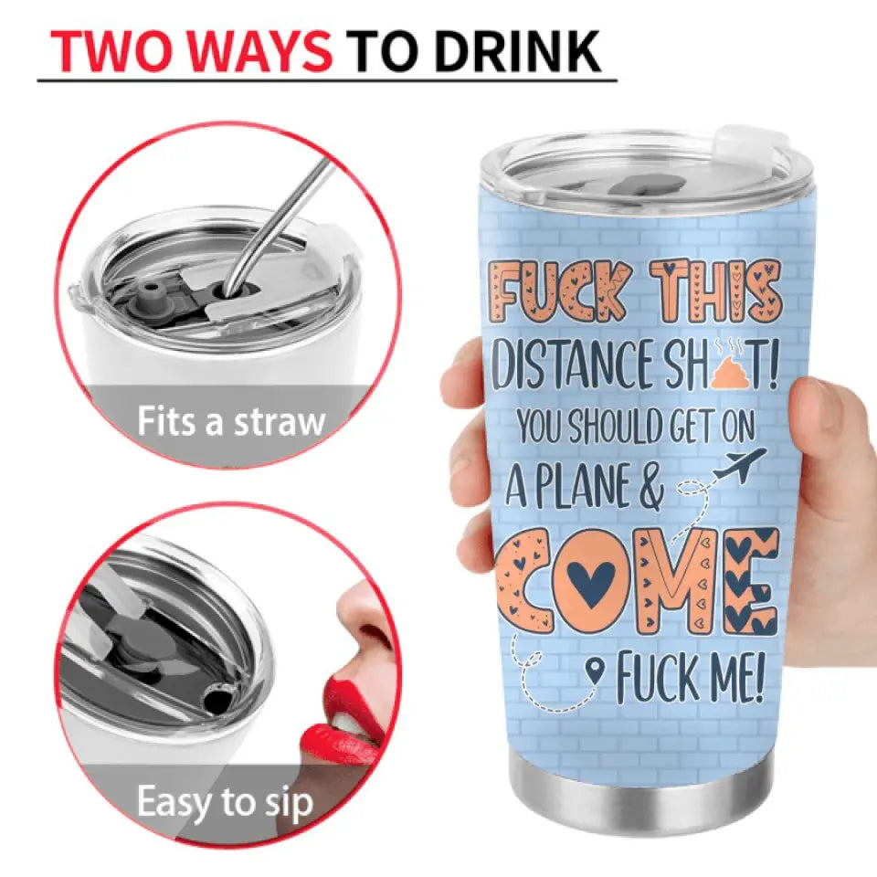 Personalized Couple Tumbler - Gift Idea For Couple/Him/Her/Valentine's Day - You Should Get On A Plane