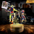 Personalized Motorbike Dad And Daughter/Son Acrylic Led Light - Gift Idea For Biker/Father - Riding Partners For Life