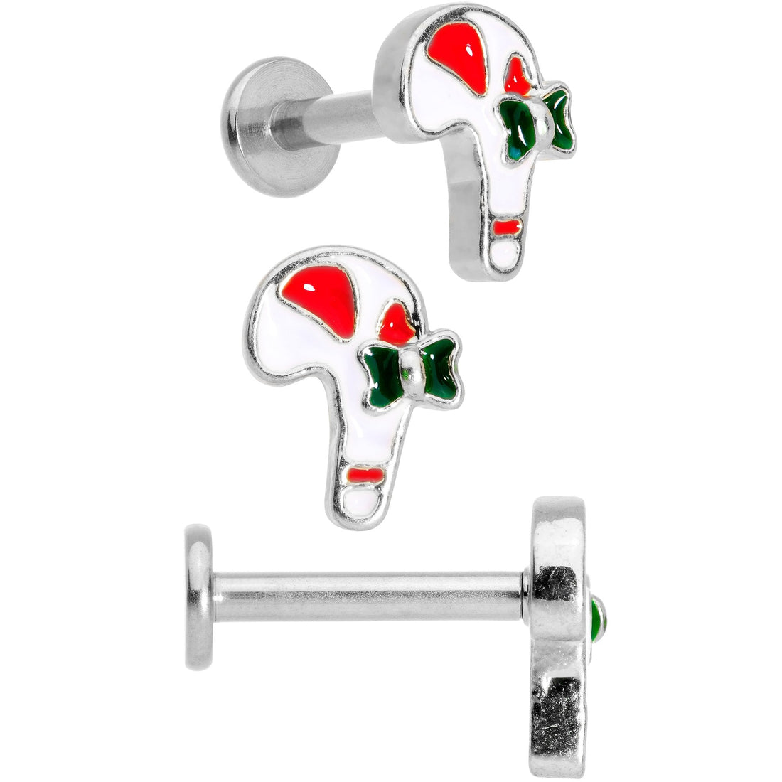 16G 5/16 Gem Holiday Cartilage Tragus Earring Curation Set of 3