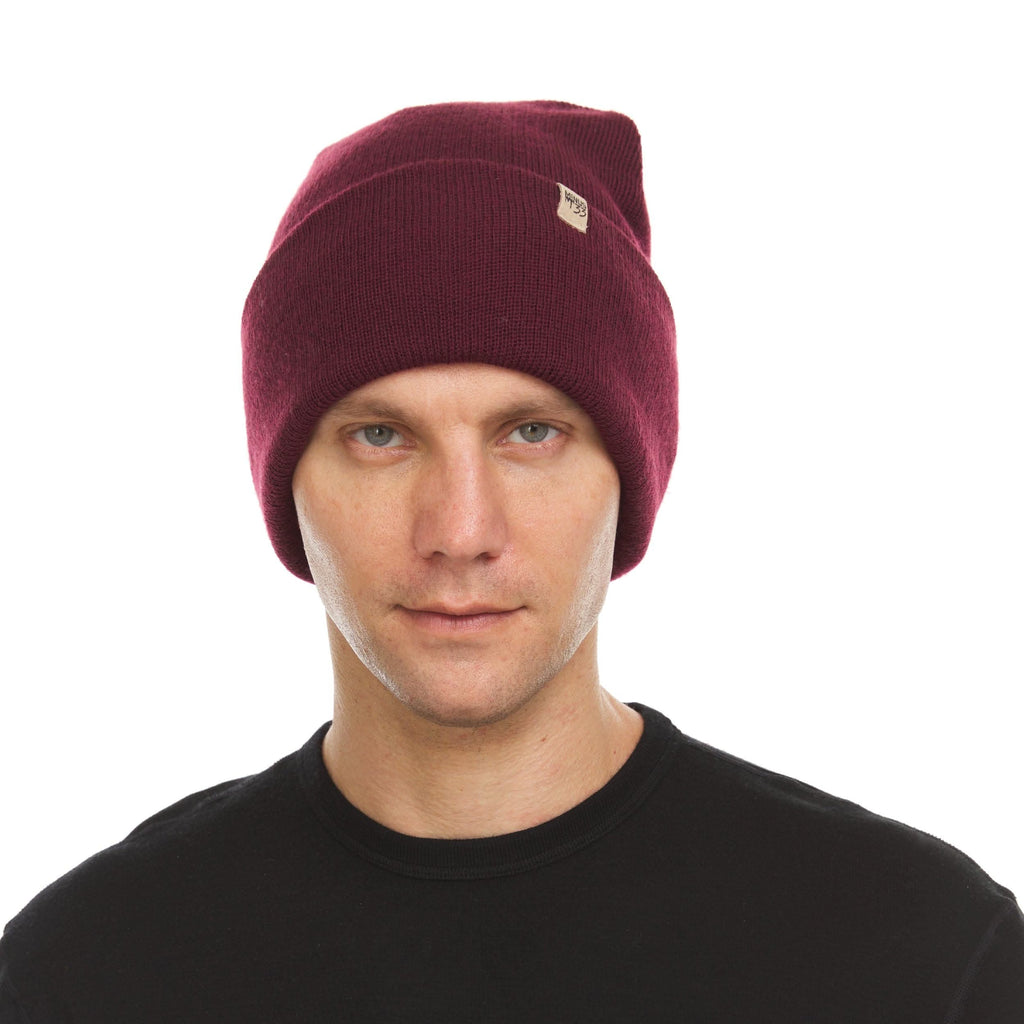 Midweight Merino Wool Cuffed Beanie for Outdoor Activity